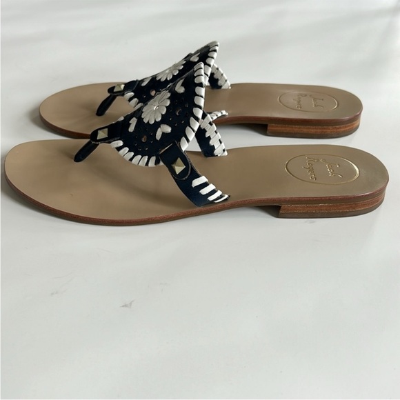 Jack Rogers Georgica Sandal in Midnight/White - Picture 6 of 9